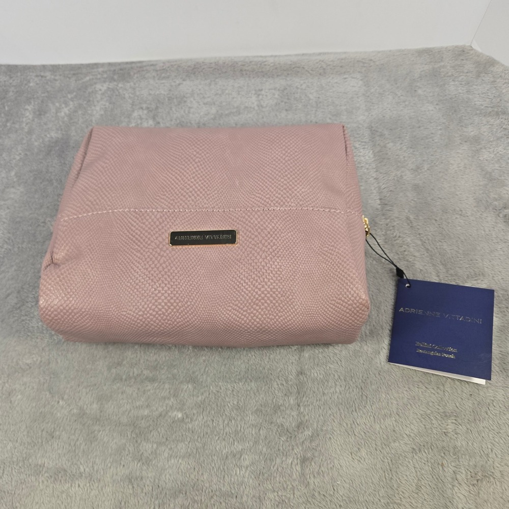Adrienne Vittadini Bellini Collection Cosmetic Bag Dusty Rose CCAV7853 New